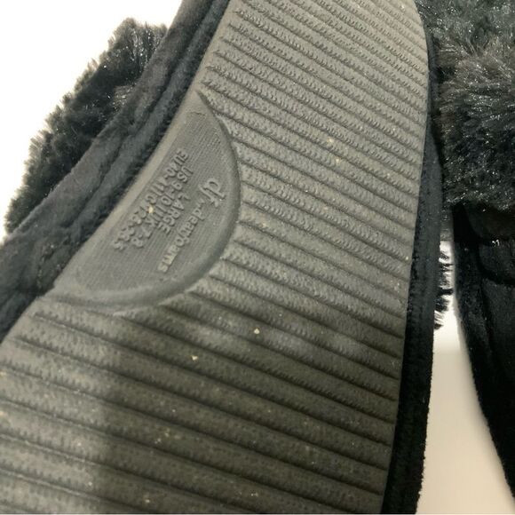 Dearfoams black clogs  Sequined Slippers large 9-10 - Picture 7 of 7